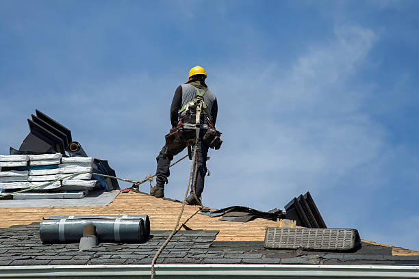 Professional Gutter Installation technician working in Foley, MN